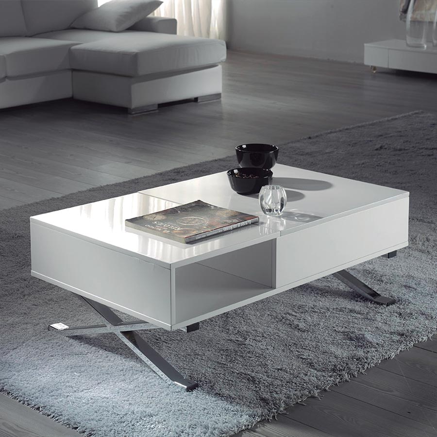 Table basse relevable zoe verre