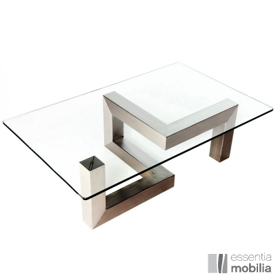 Table basse design inox