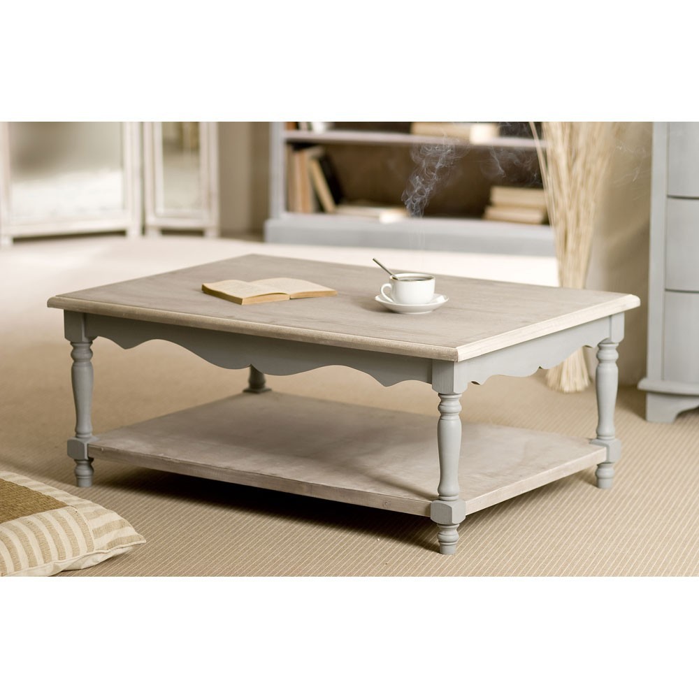 Table basse bois romantique