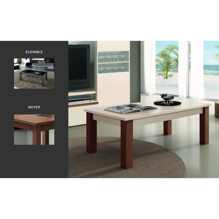 Table basse relevable saulo noyer