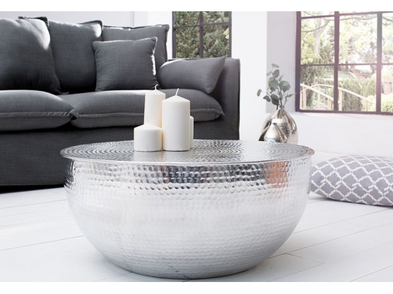 Table basse argent pas cher