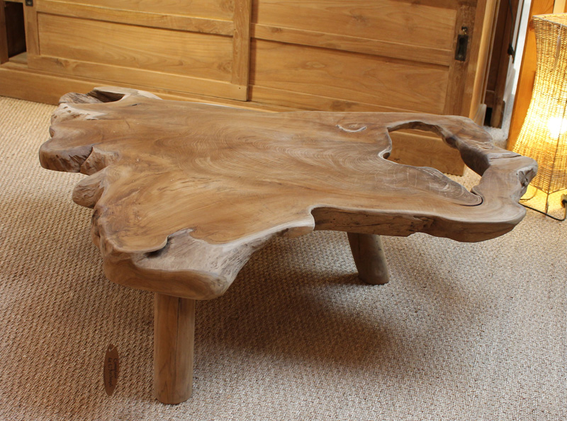 Table basse originale bois