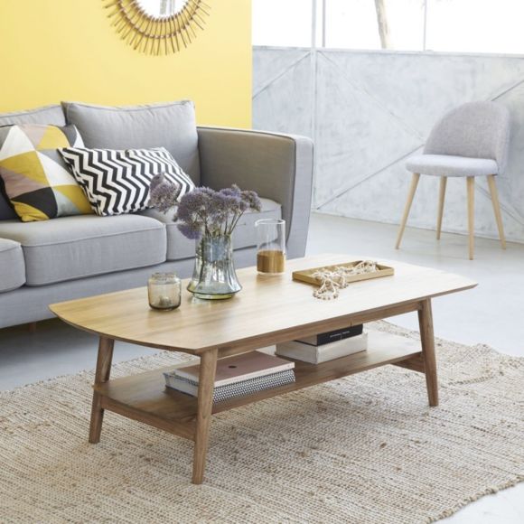 Table basse bois plateau