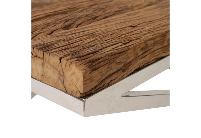 Table basse bois recycle