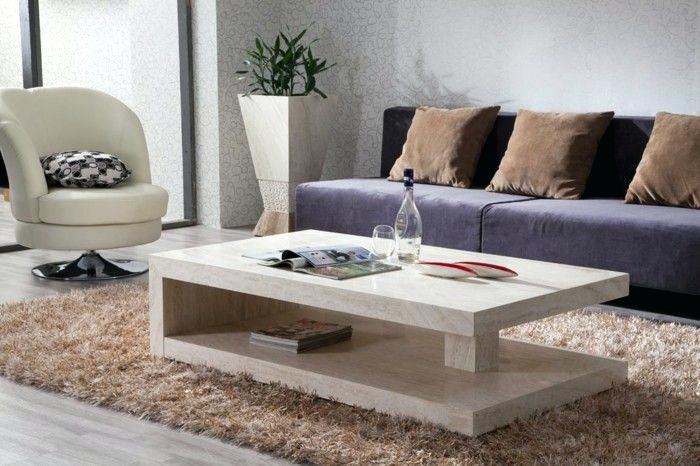 Table basse de salon marbre
