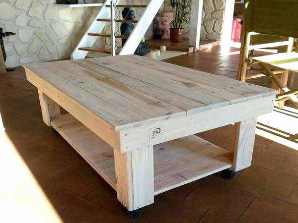Table basse scandinave en palette