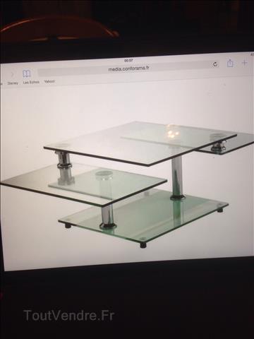 Table basse en verre 3 plateaux joko
