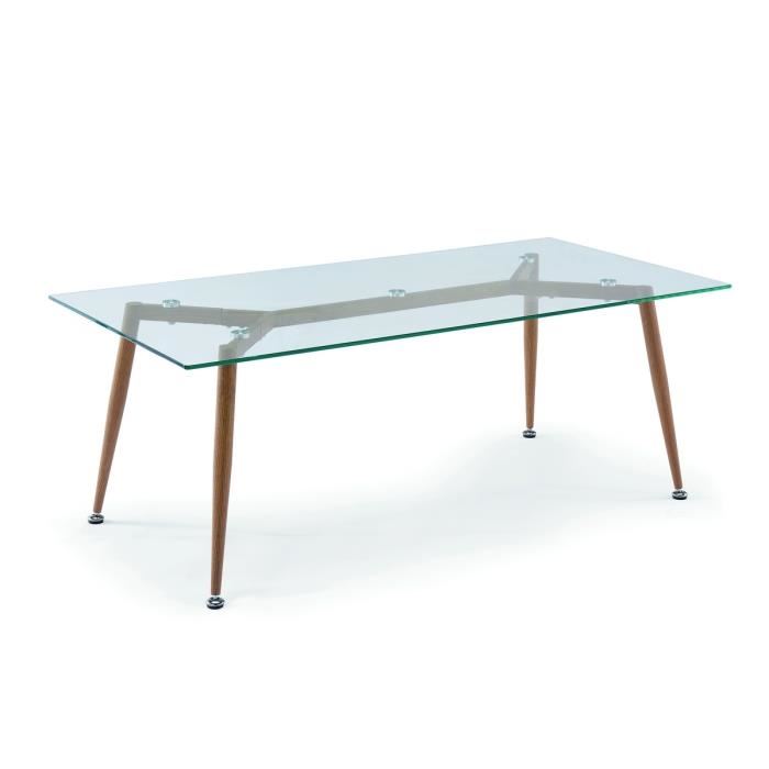 Table basse en verre scandinave
