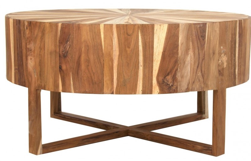 Table basse bois ethnique