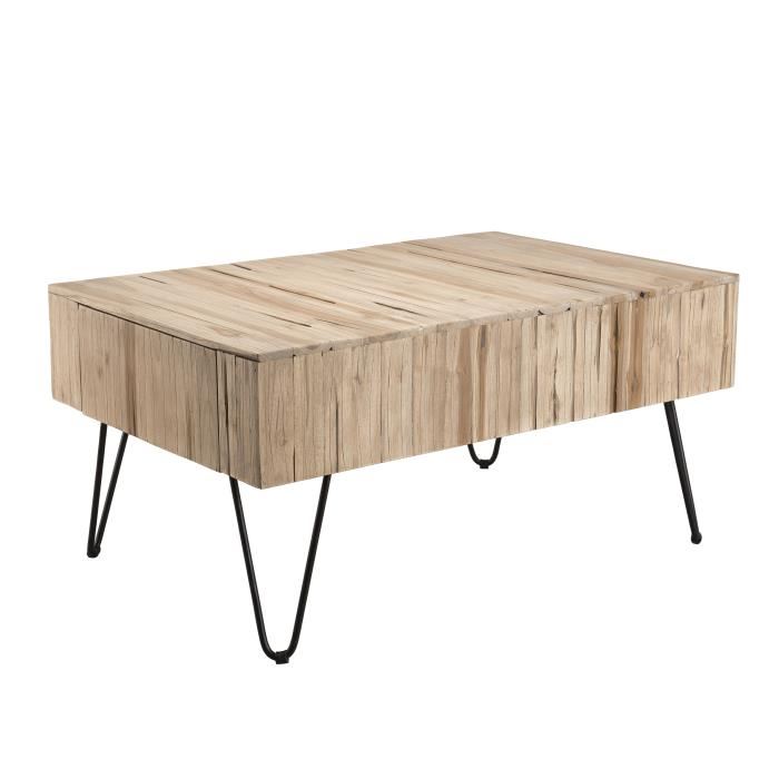 Table basse ethnique bois