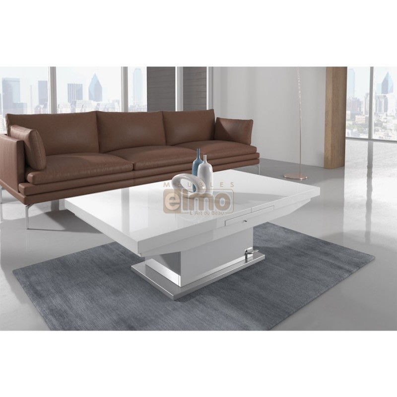 Table basse relevable extensible salle à manger