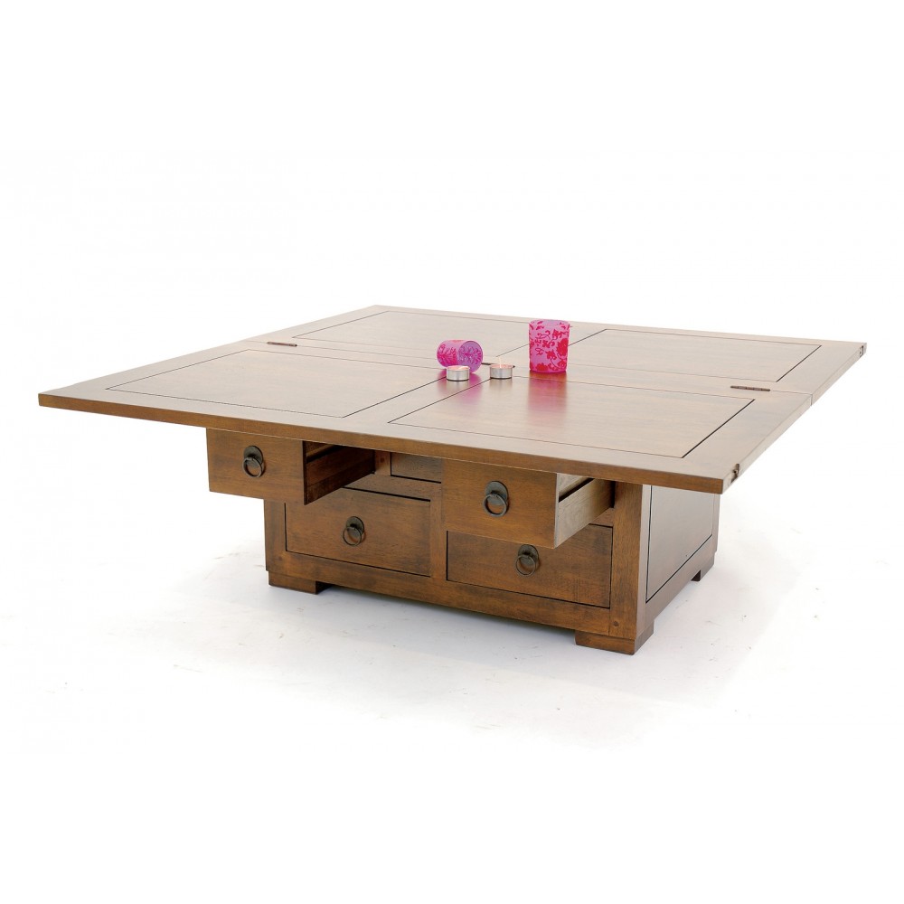 Table basse bois extensible