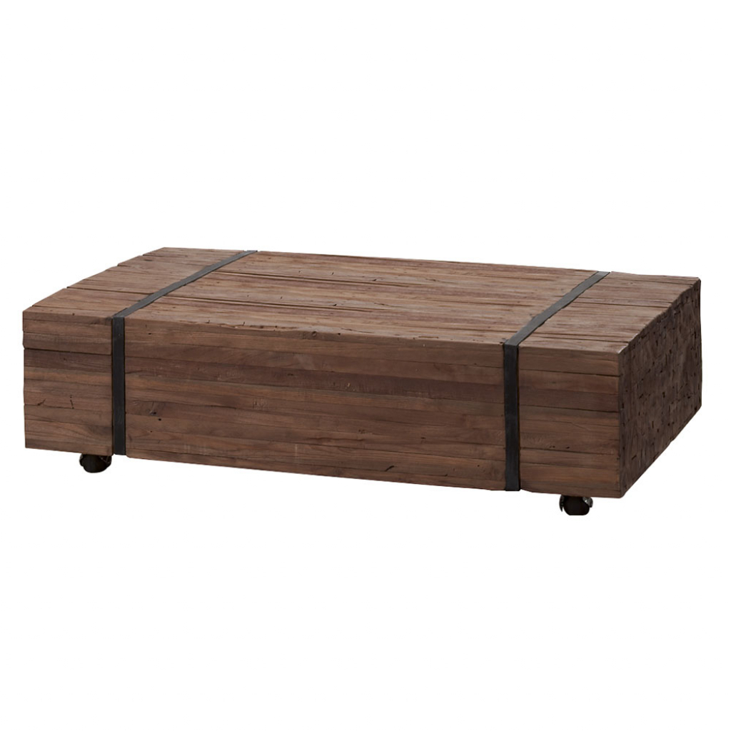 Table basse scandinave jaune et blanche
