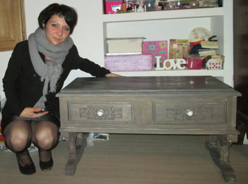 Restauration table basse bois