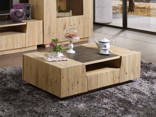 Table basse contemporaine bois massif