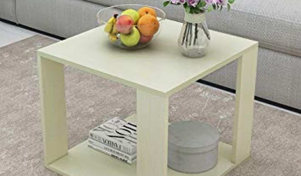 Table basse carrée bois et métal amazone