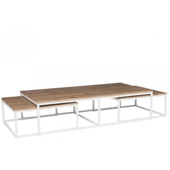 Table basse gigogne rose
