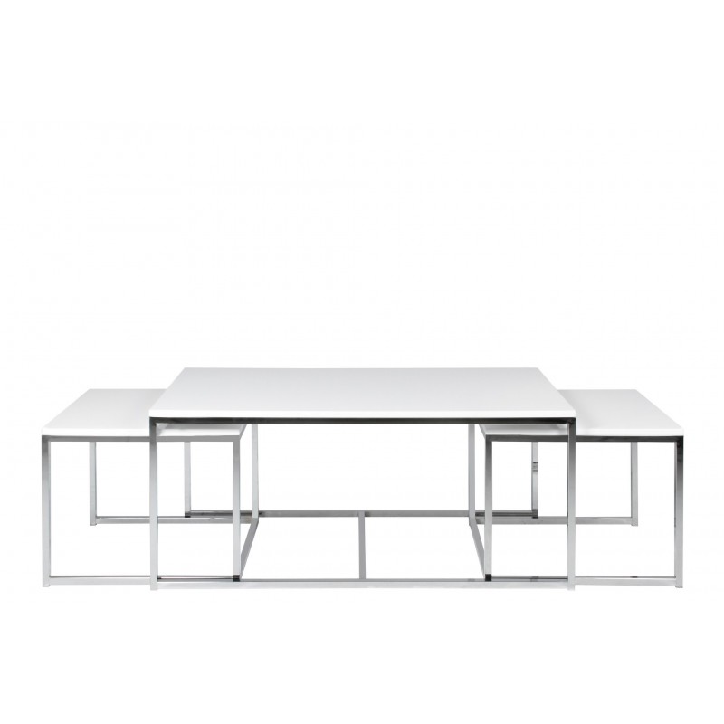 Table basse gigogne blanche