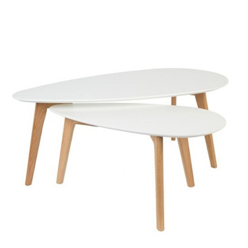 Table basse gigogne ovale