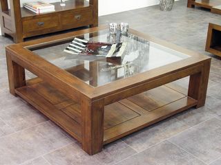 Table basse bois brut massif
