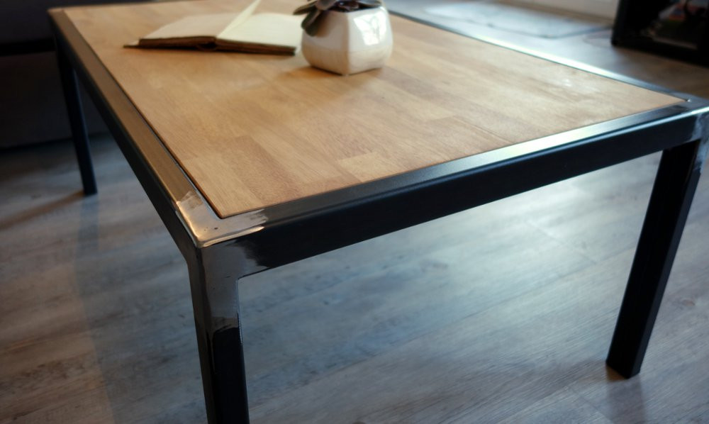 Table basse bois artisanale