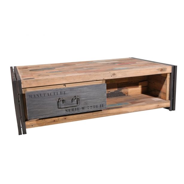 Table basse bois 2 tiroir