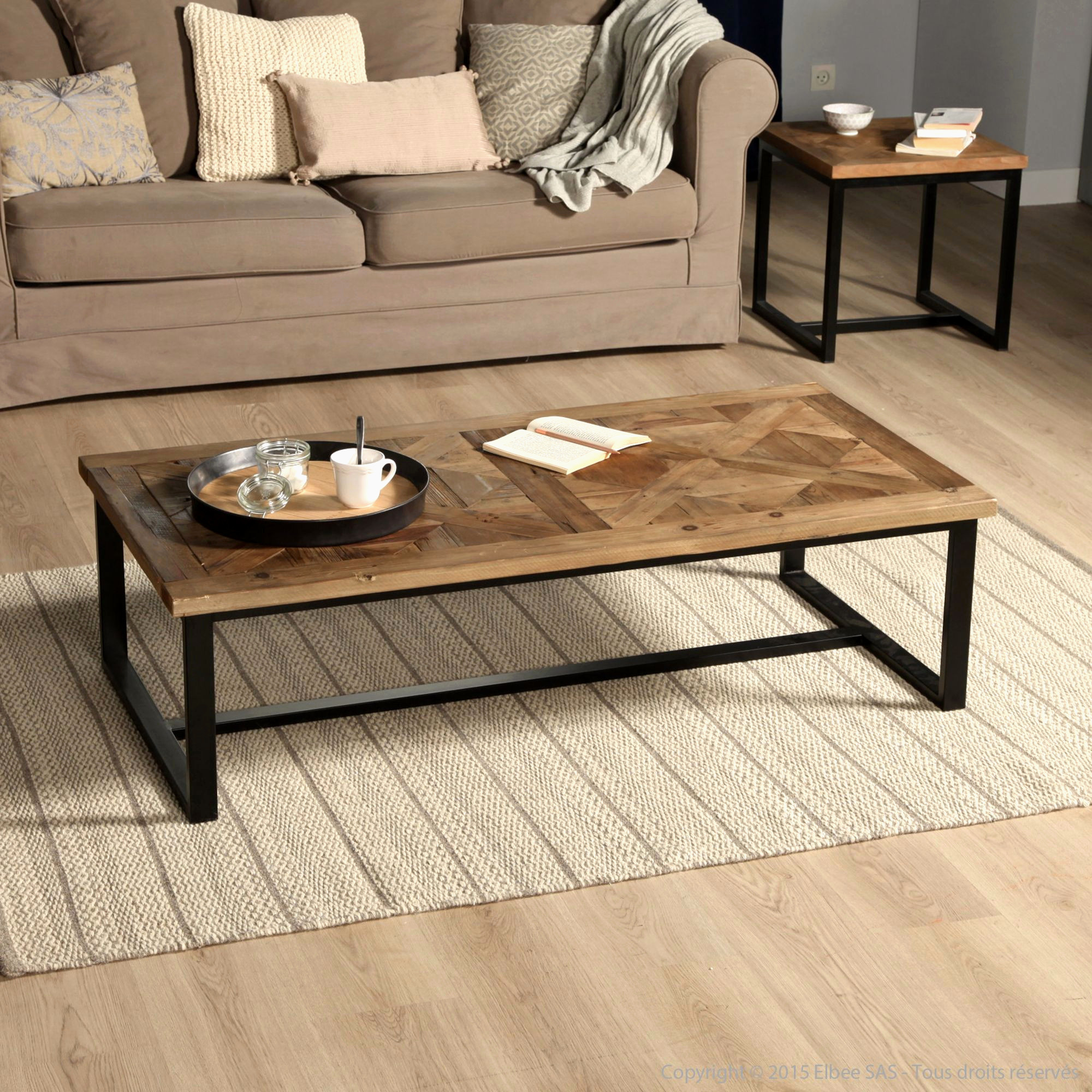 Table basse style industriel pas cher