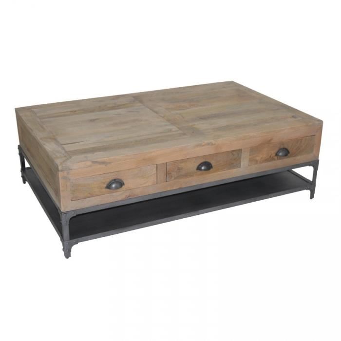 Table basse industrielle cdiscount