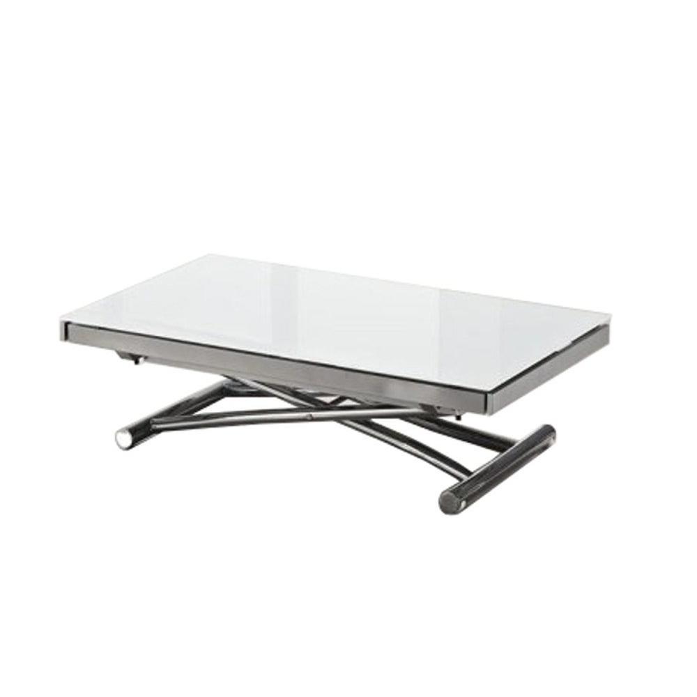 Table basse verre relevable