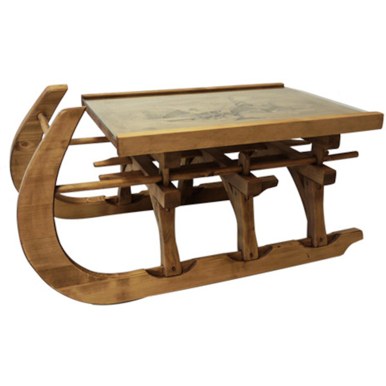 Luge bois table basse