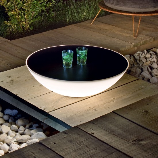 Table basse lumineuse bois