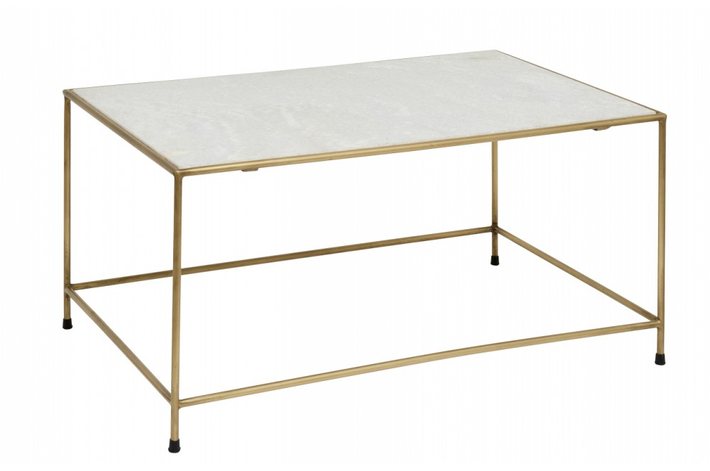 Table basse marbre et laiton