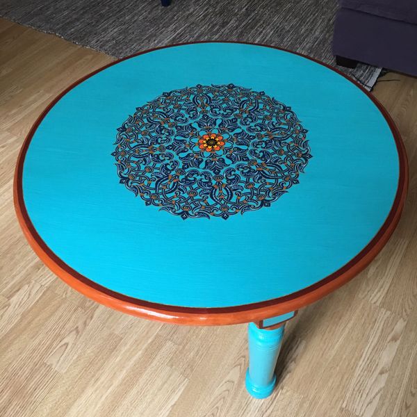 Petite table basse marocaine en bois