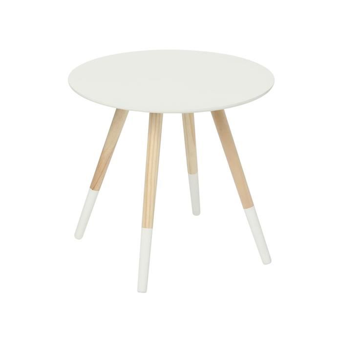 Table basse pied bois moderne