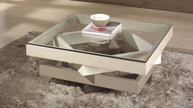 Table basse moderne avec rangement