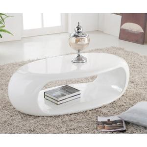 Table basse ovale blanche pas cher
