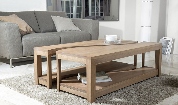 Table basse bois clair originale