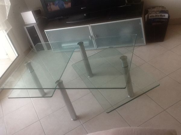 Table basse fly en verre