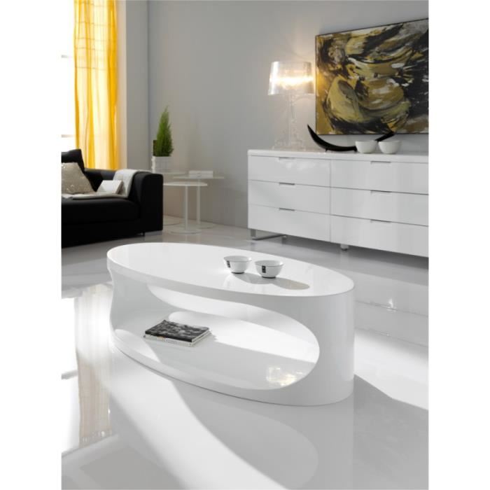 Table basse design ovale pop art