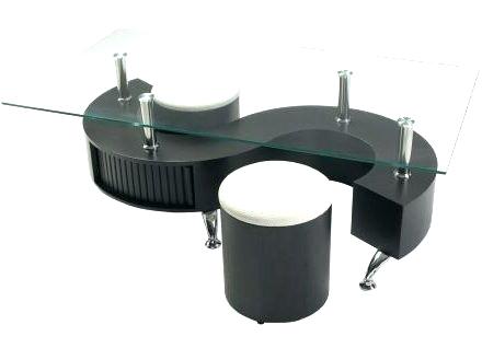 Table basse avec pouf pas cher
