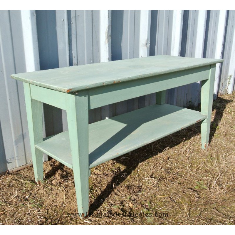 Table basse bois vert