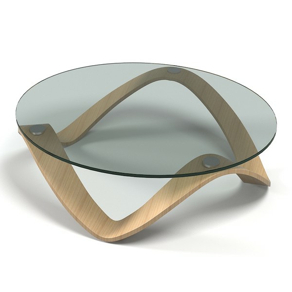 Petite table basse verre et bois