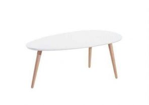 Table basse ronde scandinave blanche
