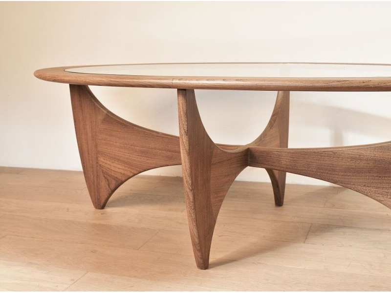 Table basse en verre vintage