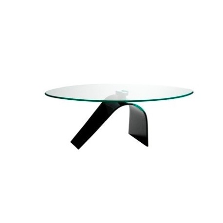 Table basse en verre ovale