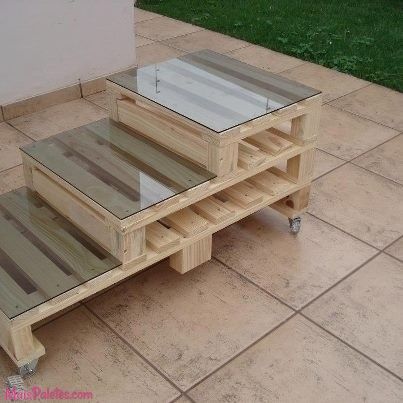 Table basse 3 palette