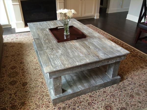 Table basse palette ronde