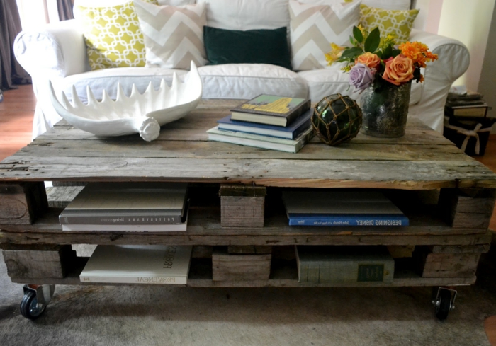 Table basse palette idee