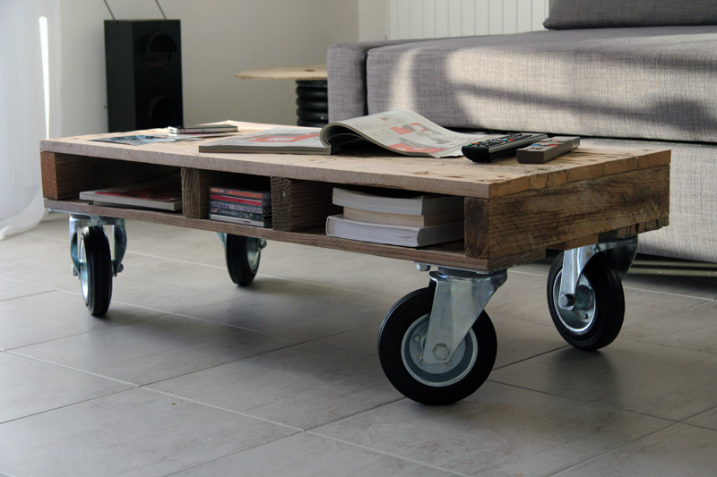 Table basse palette bois design
