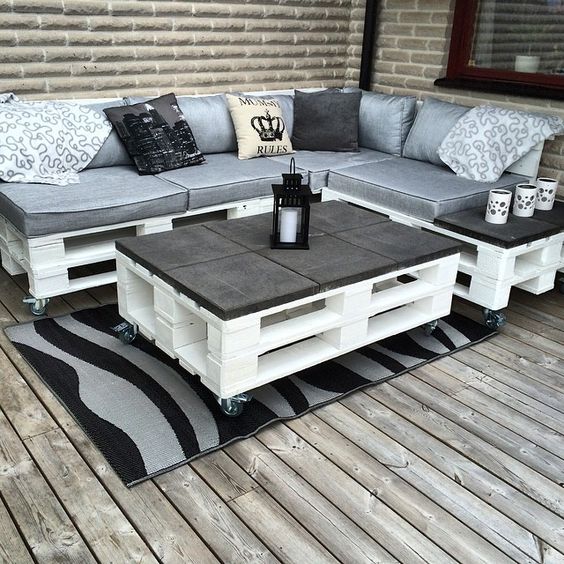Exemple de table basse en palette